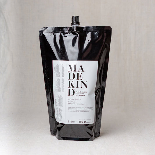Madekind natural body wash. Natural, gentle shower gel infused with essential oils 