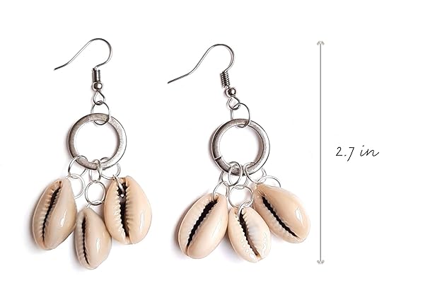 Handmade Cowrie Shell Earrings