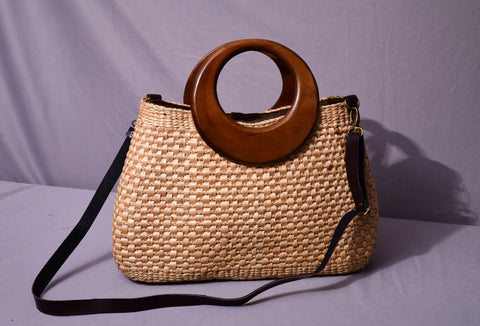 Tan Water Hyacinth Bag