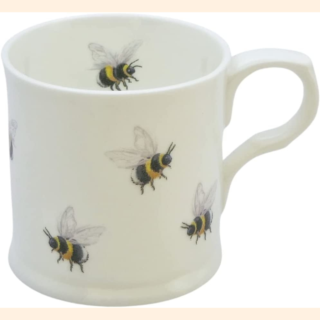 Bees Fine English Bone China Tankard Mug