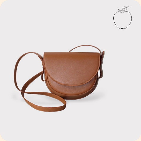 Coco Apple Leather Envelope Saddle Crossbody Bag