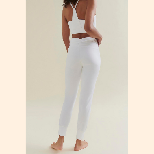 Diamond White Opaque Yoga Pants