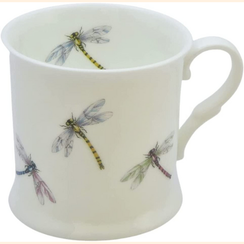 Dragonflies Fine English Bone China Tankard Mug