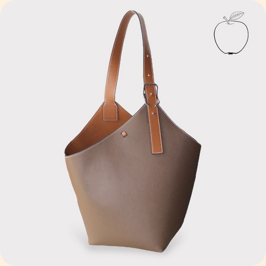 Fira Apple Leather Bucket Tote Shoulder Bag