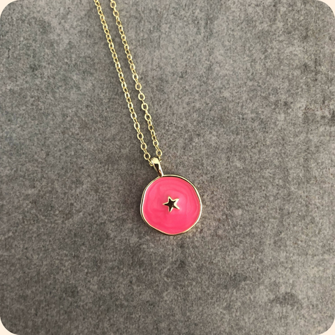 Hot Pink Star Necklace