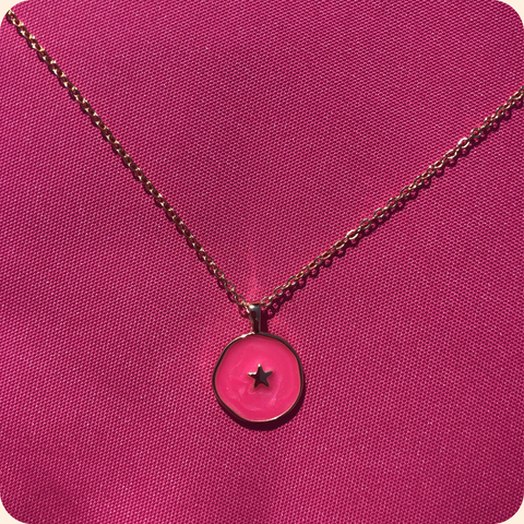 Hot Pink Star Necklace