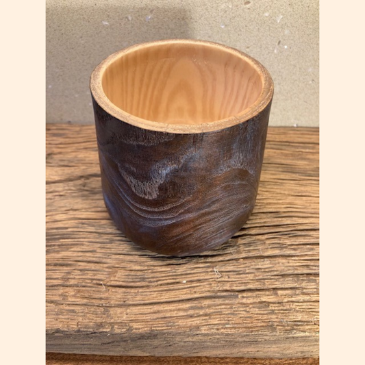 Waxed Ash Wood Pot