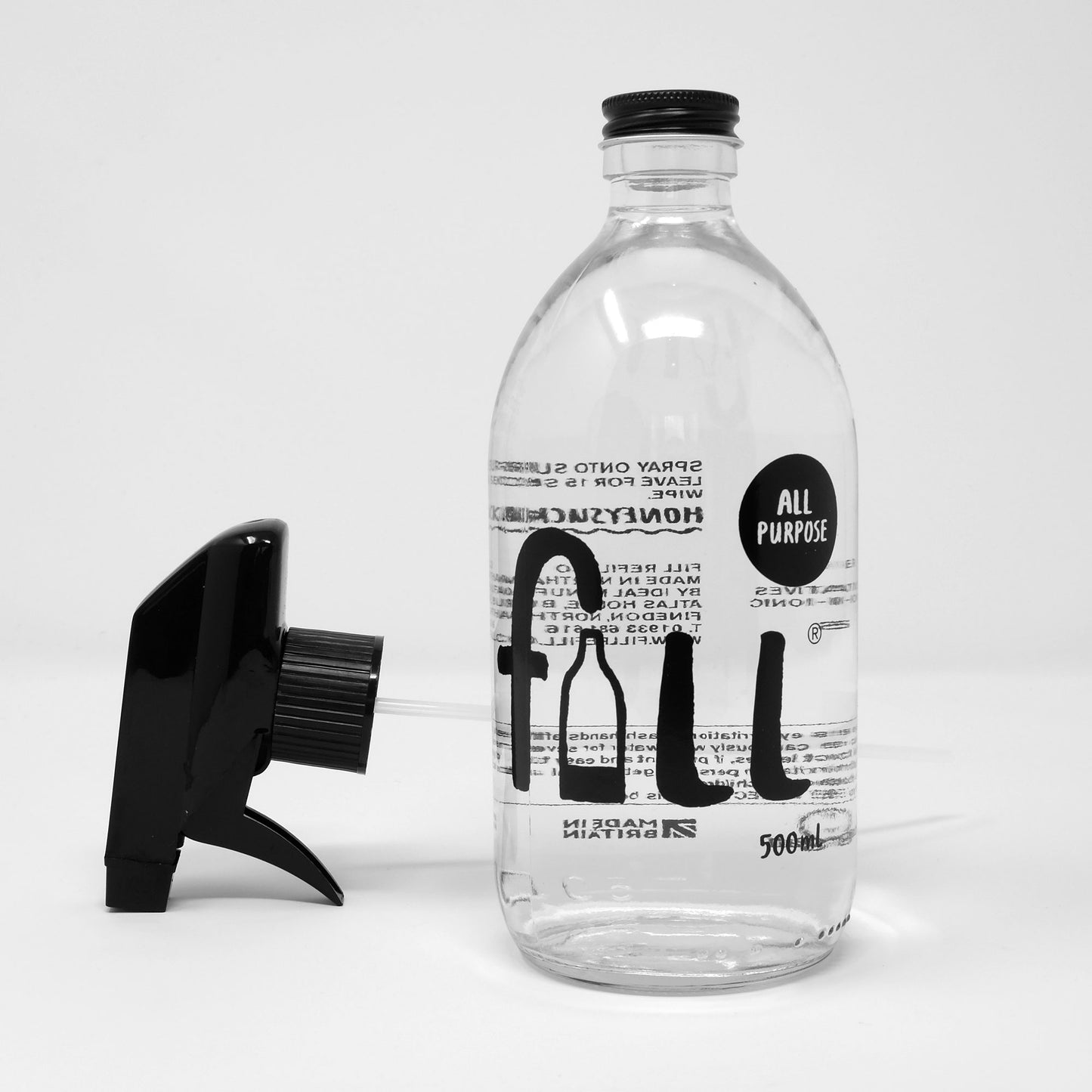 All Purpose Clean 500ml Clear Glass Bottle