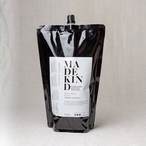 Madekind natural body wash. Natural, gentle shower gel infused with essential oils 