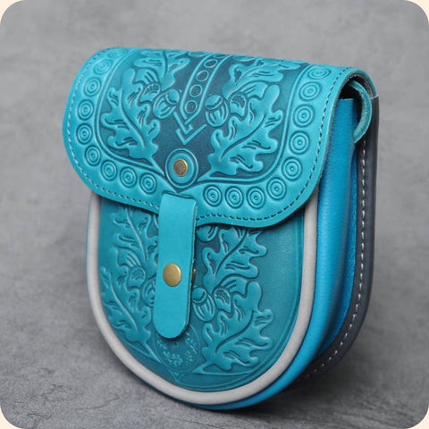 Turquoise Mini Leather Bag