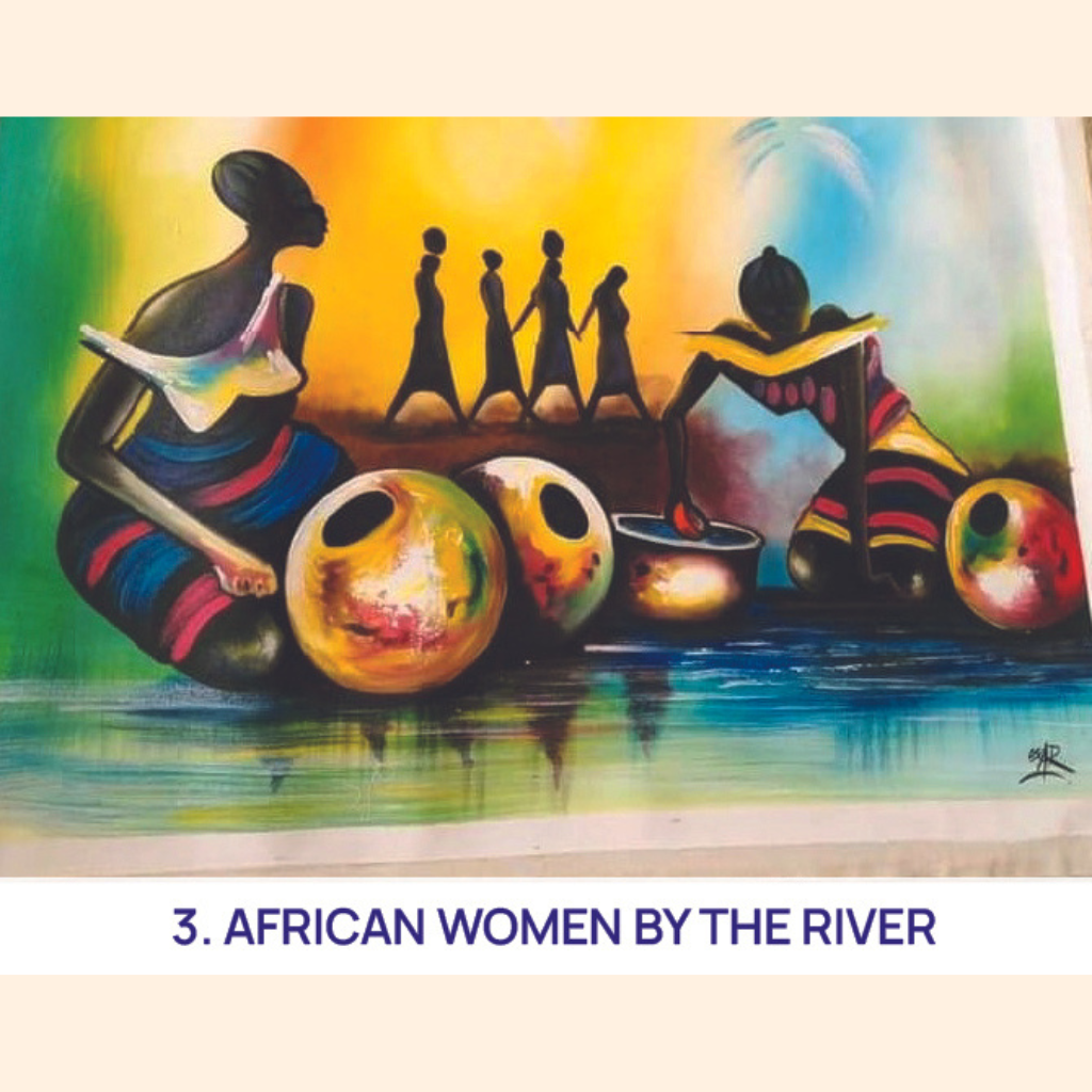 Medium African Water Painting