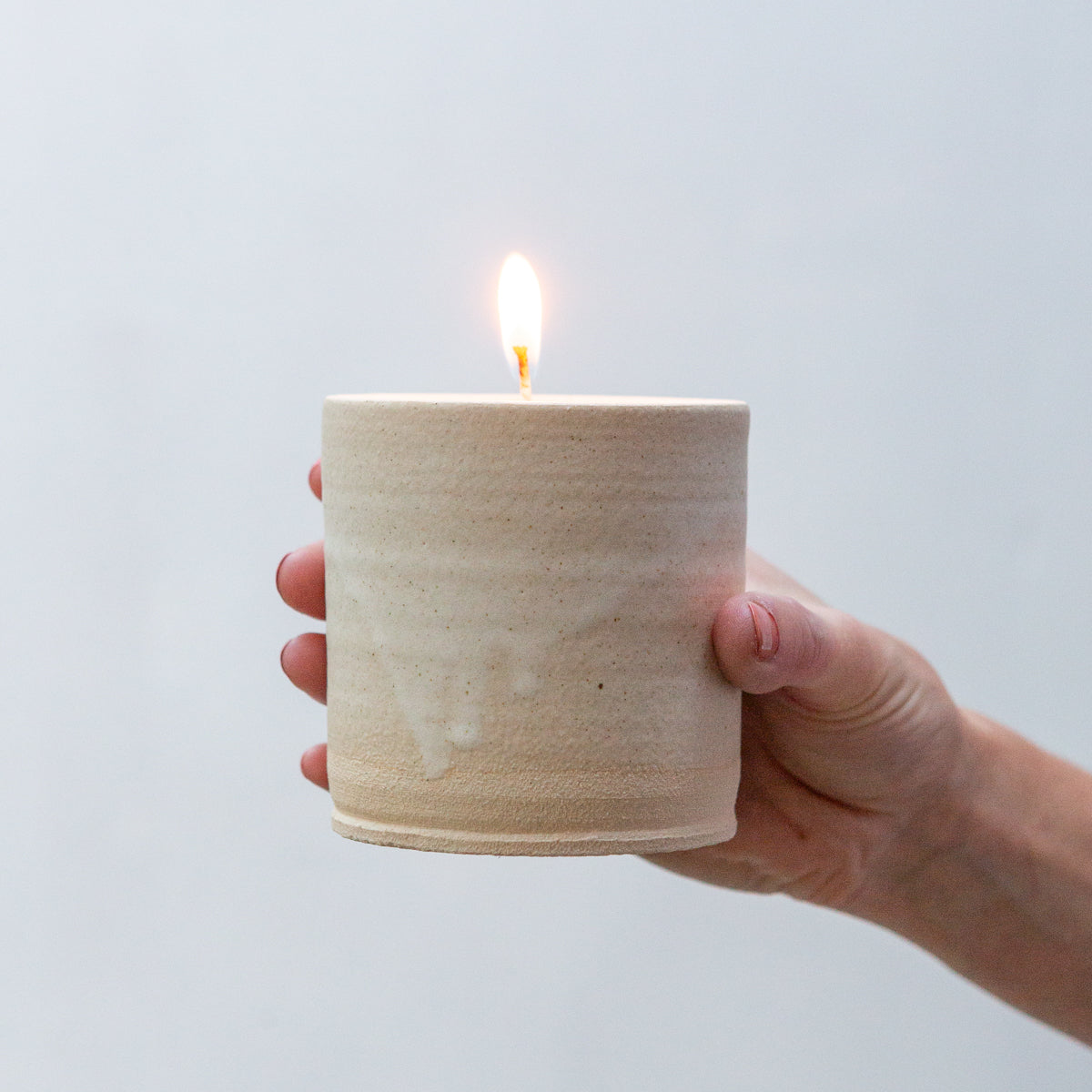 Ceramic Pot with Soy Wax Focus Candle
