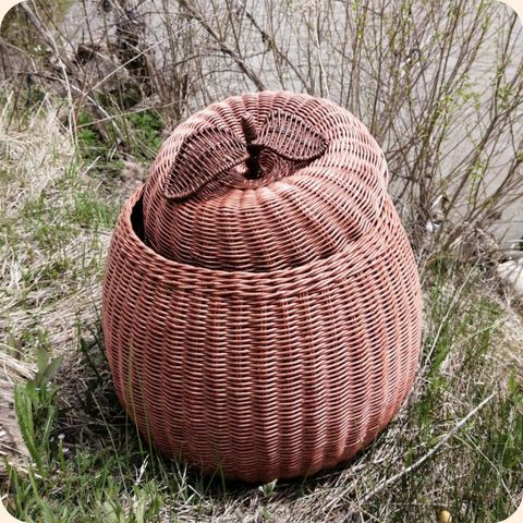 Large Apple Shaped Basket