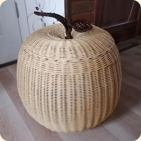 Large Apple Shaped Basket