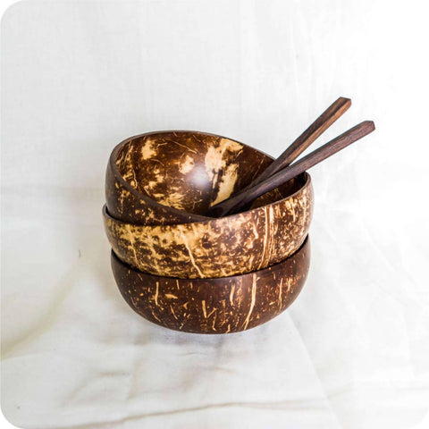 Repurposed Coconut Bowls & Spoons Gift Set