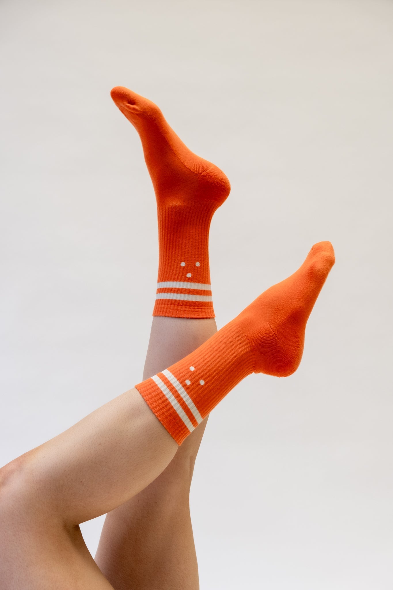 Cotton Crew Socks Orange