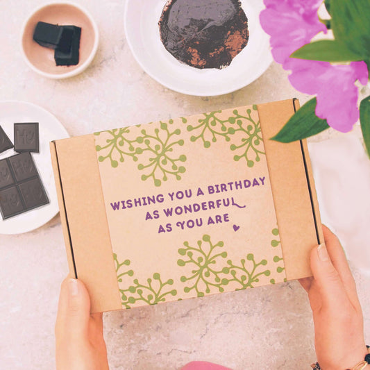 Birthday Organic Vegan Chocolatey Pamper Letterbox Gift