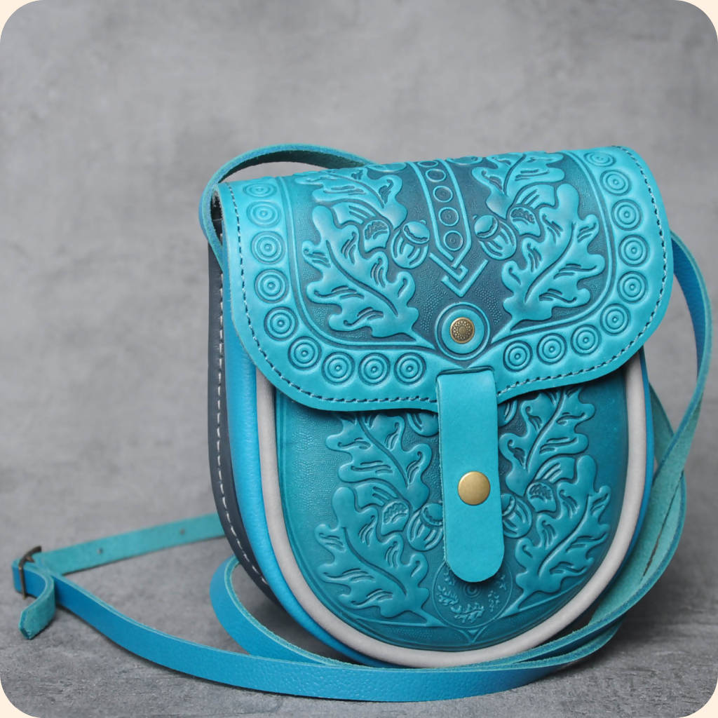 Turquoise Mini Leather Bag