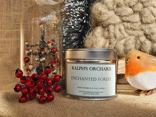 Enchanted Forest scented candle - Eco friendly vegan soy wax candles - Christmas winter candles Scented candle Ralph's Orchard 