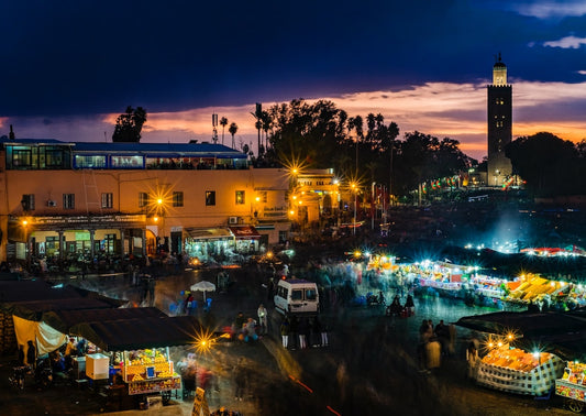 moroccan market at night