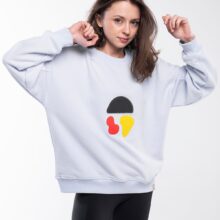Stylish baby blue balance stones sweatshirt