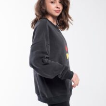 Dark grey balance stones sweatshirt with a round neck