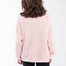Pink salt balance stones sweatshirt with a round neck