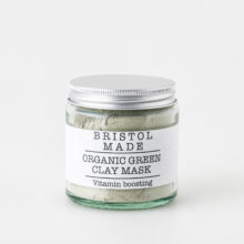 Bristolmade green clay mask, in a 120ml glass jar.