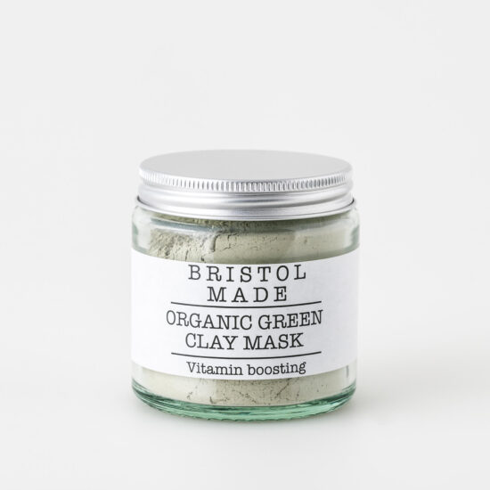 Bristolmade green clay mask, in a 120ml glass jar.