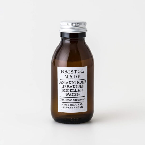 Image of a Bristolmade micellar water, in a 100ml amber glass jar