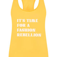 Eco-conscious yoga top in Sunshine Yellow - biodegradable, non-toxic, and responsibly made