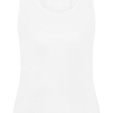 Circular Sustainable activewear - soft organic cotton top in Diamond. White for yoga, Pilates and Gym