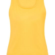 timeless and breathable - sustainable yoga top in sunshine yellow made for longeity