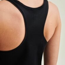 Environment-friendly Yoga Racer Back Top in Caviar Black - Crafted from Cradle to Cradle certified biodegradable fibres