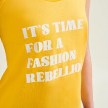 Zero-waste design Yoga & Activewear Top in Sunshine Yellow - ensuring non-toxic dyes and no microplastic shedding