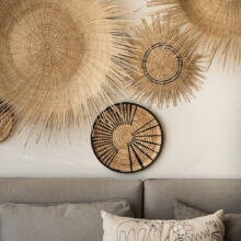 Handwoven sun discs make for stunning statement wall decor
